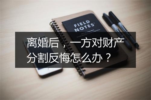 离婚后，一方对财产分割反悔怎么办？