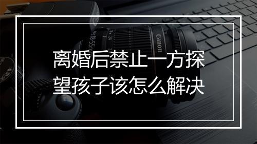 离婚后禁止一方探望孩子该怎么解决