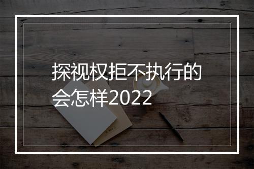 探视权拒不执行的会怎样2022