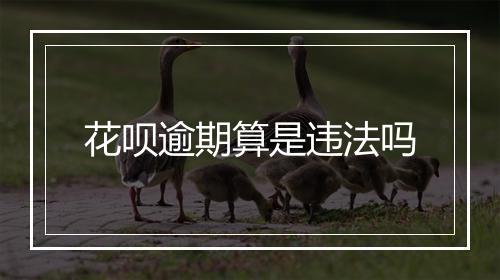 花呗逾期算是违法吗