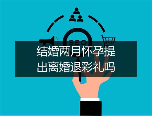 结婚两月怀孕提出离婚退彩礼吗