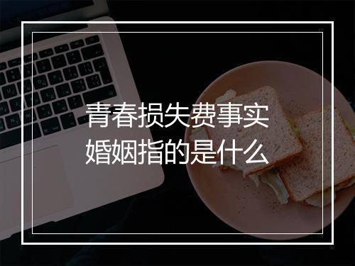 青春损失费事实婚姻指的是什么