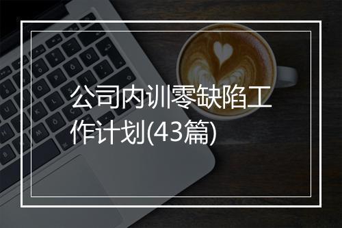 公司内训零缺陷工作计划(43篇)