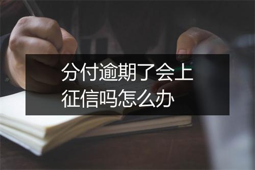 分付逾期了会上征信吗怎么办