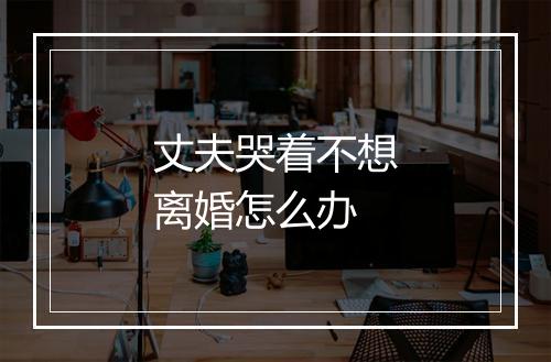 丈夫哭着不想离婚怎么办