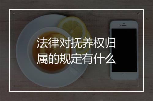 法律对抚养权归属的规定有什么