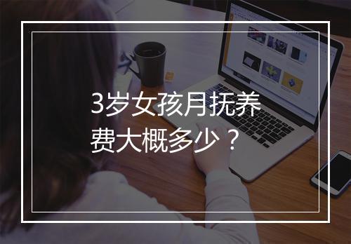 3岁女孩月抚养费大概多少？