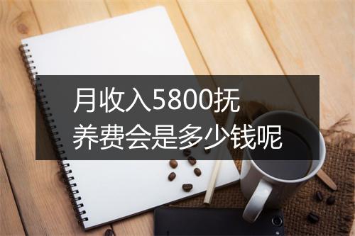 月收入5800抚养费会是多少钱呢