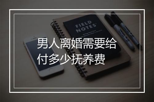 男人离婚需要给付多少抚养费