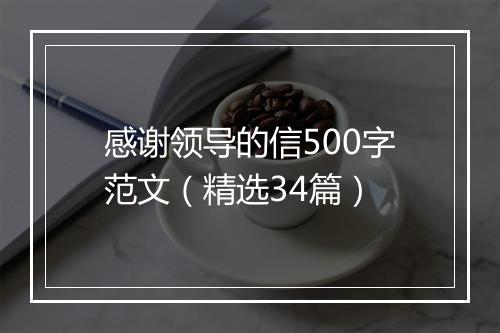 感谢领导的信500字范文（精选34篇）