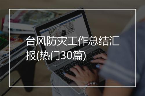 台风防灾工作总结汇报(热门30篇)