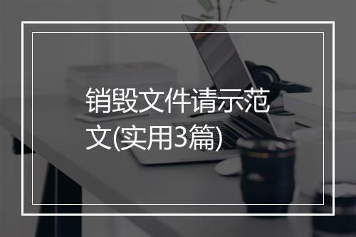 销毁文件请示范文(实用3篇)