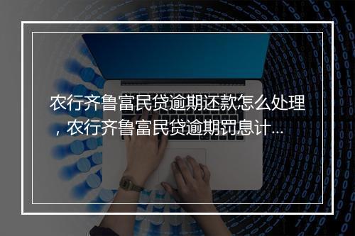 农行齐鲁富民贷逾期还款怎么处理，农行齐鲁富民贷逾期罚息计算