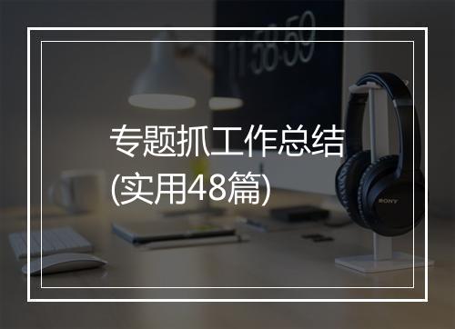 专题抓工作总结(实用48篇)