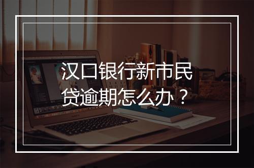汉口银行新市民贷逾期怎么办？
