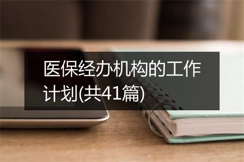 医保经办机构的工作计划(共41篇)