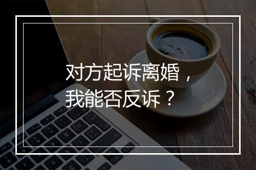 对方起诉离婚，我能否反诉？