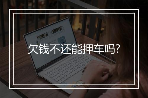 欠钱不还能押车吗?