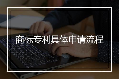 商标专利具体申请流程