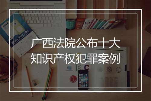 广西法院公布十大知识产权犯罪案例