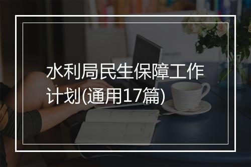 水利局民生保障工作计划(通用17篇)