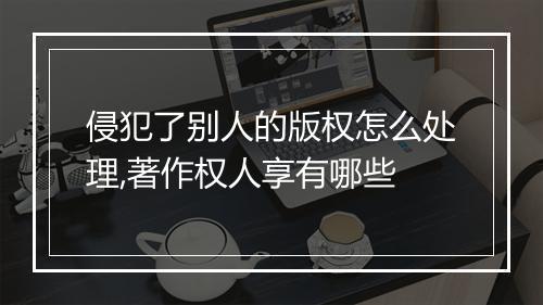 侵犯了别人的版权怎么处理,著作权人享有哪些