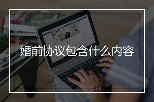 婚前协议包含什么内容
