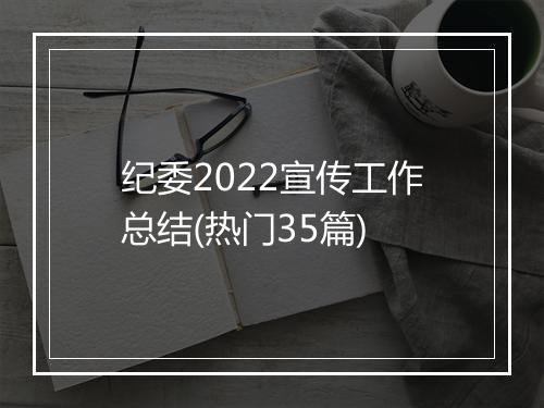 纪委2022宣传工作总结(热门35篇)