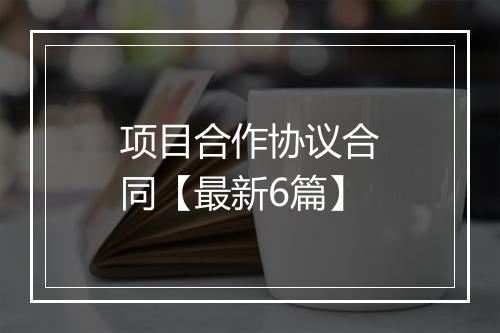 项目合作协议合同【最新6篇】