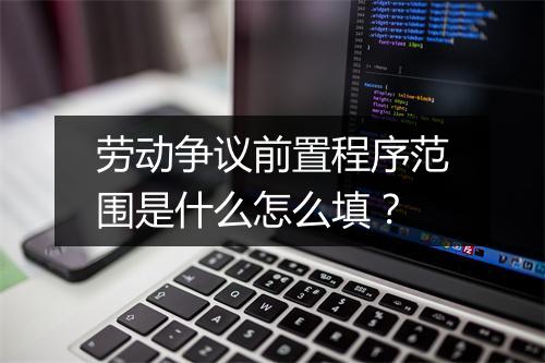 劳动争议前置程序范围是什么怎么填？