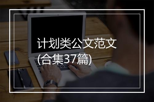 计划类公文范文(合集37篇)