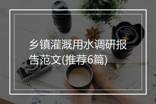 乡镇灌溉用水调研报告范文(推荐6篇)