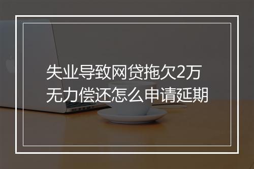 失业导致网贷拖欠2万无力偿还怎么申请延期