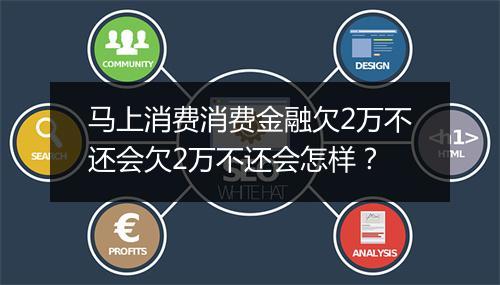 马上消费消费金融欠2万不还会欠2万不还会怎样？