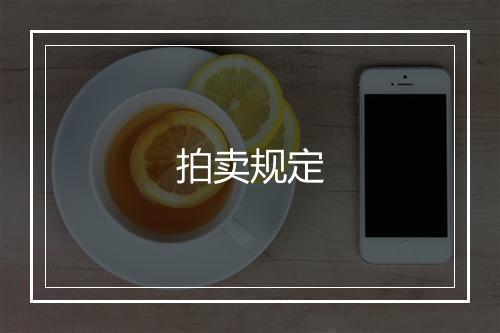 拍卖规定