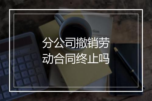 分公司撤销劳动合同终止吗