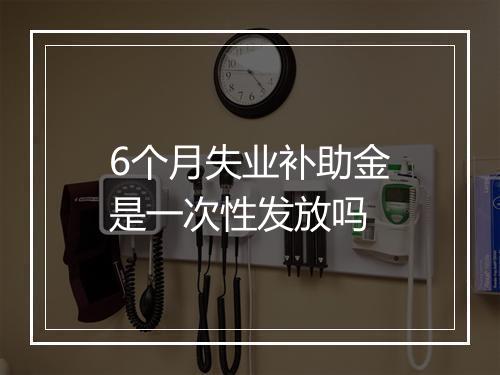 6个月失业补助金是一次性发放吗
