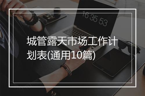 城管露天市场工作计划表(通用10篇)