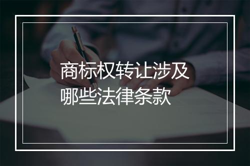 商标权转让涉及哪些法律条款