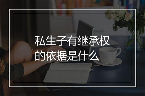 私生子有继承权的依据是什么