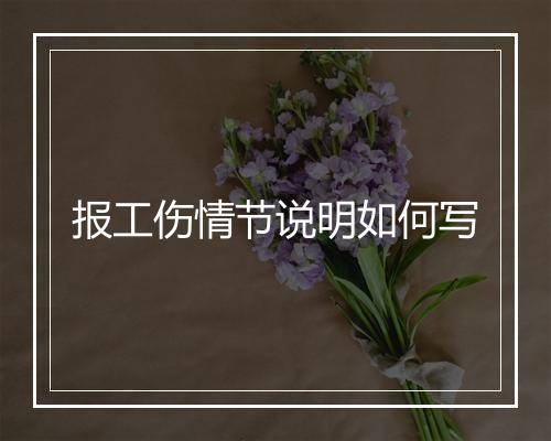 报工伤情节说明如何写