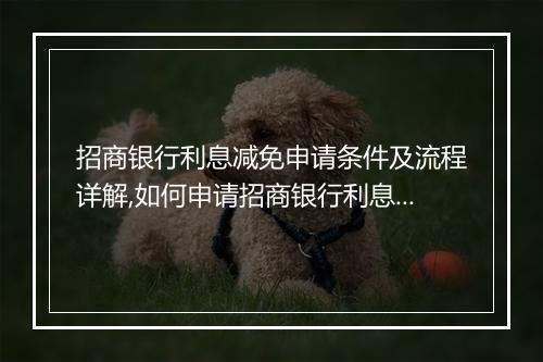招商银行利息减免申请条件及流程详解,如何申请招商银行利息减免
