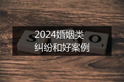 2024婚姻类纠纷和好案例