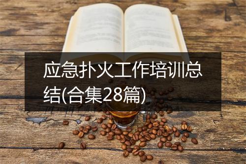 应急扑火工作培训总结(合集28篇)