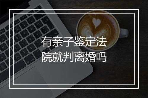 有亲子鉴定法院就判离婚吗