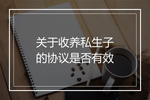 关于收养私生子的协议是否有效