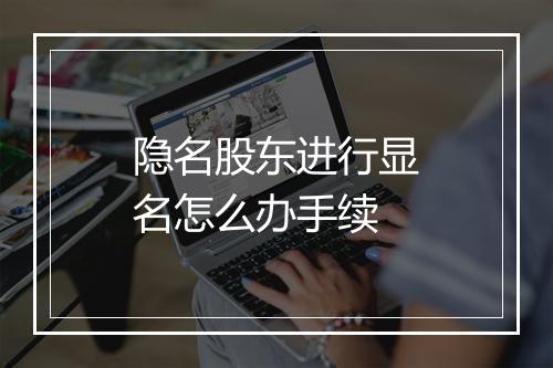 隐名股东进行显名怎么办手续