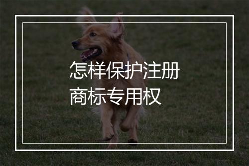 怎样保护注册商标专用权