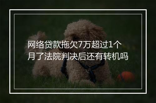 网络贷款拖欠7万超过1个月了法院判决后还有转机吗