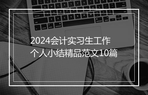 2024会计实习生工作个人小结精品范文10篇